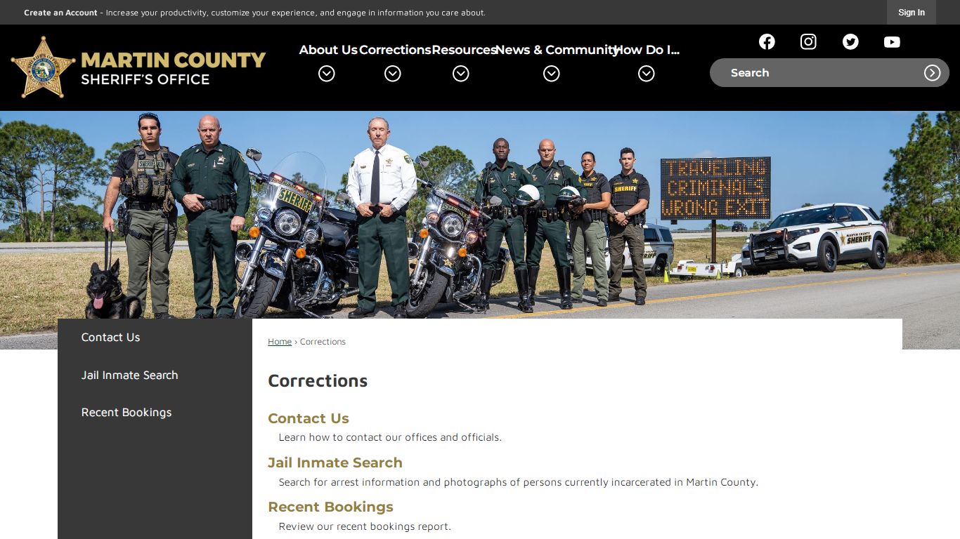 Corrections | Martin County Sheriff's Office, FL